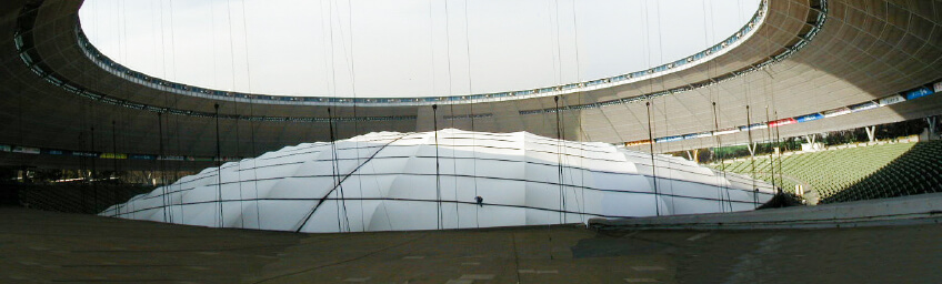 西武ライオンズ球場 屋根架構工事