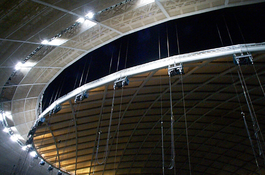 西武ライオンズ球場 屋根架構工事